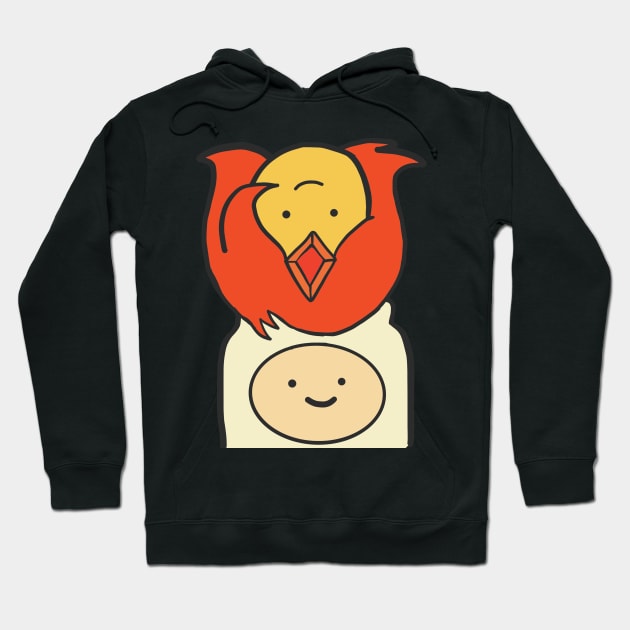 Adventure Time - Finn x Flame Princess Hoodie by jenartfart